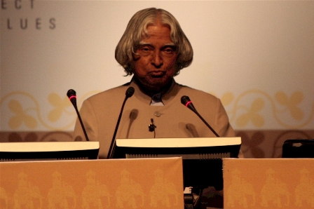 dr. a. p. j. abdul kalam, elfter prsident von indien (people's president) an der WWW2011 im hyderabad international convention center