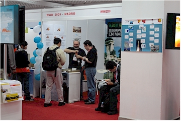 WWW2009 booth at the exhibition of WWW2008